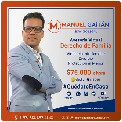 Abogado Manuel Gaitán, asesorías en creación de empresa, propiedad intelectual, tecnología y protección de datos personales. Empleos para abogados y servicios en Derecho en Colombia y Latinoamérica